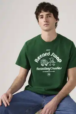 Wehkamp Levi's regular T-shirt donkergroen aanbieding