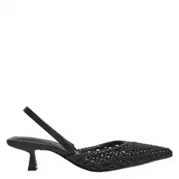 Wehkamp ONLY Onlcoco-10 Woven Slingback imitatieleren leren slingback pumps kitten heel zwart aanbieding
