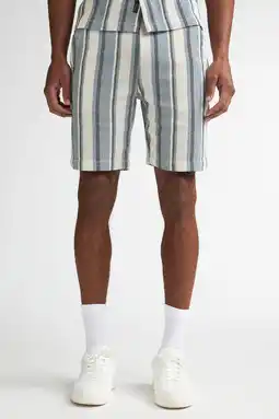 Wehkamp Petrol Industries regular fit gestreepte short - blauw aanbieding