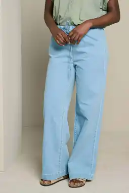 Wehkamp LOLALIZA wide leg fit broek - mediumblauw aanbieding