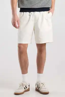 Wehkamp America Today regular casual short met linnen ecru aanbieding