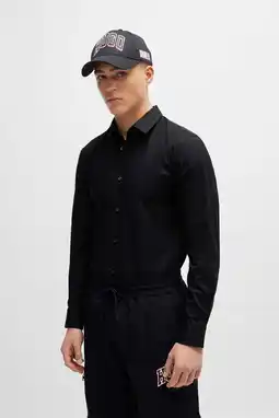 Wehkamp HUGO zakelijk super slim overhemd zwart aanbieding