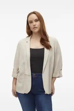 Wehkamp VERO MODA CURVE regular blazer beige aanbieding