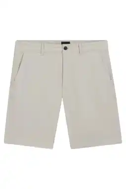 Wehkamp BOSS slim chino short grijs aanbieding