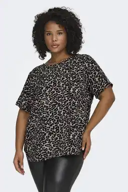 Wehkamp ONLY CARMAKOMA top panterprint aanbieding