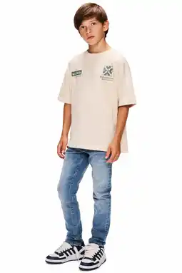 Wehkamp Retour Jeans T-shirt met backprint crème aanbieding