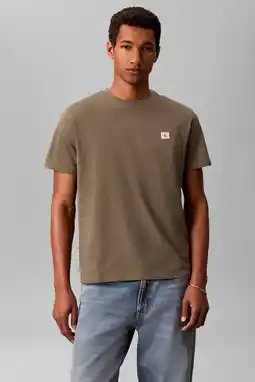 Wehkamp CALVIN KLEIN JEANS regular T-shirt olijfgroen aanbieding