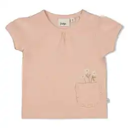 Wehkamp Feetje T-shirt Let Your Dreams Blossom lichtroze aanbieding