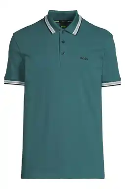 Wehkamp BOSS regular polo groen aanbieding