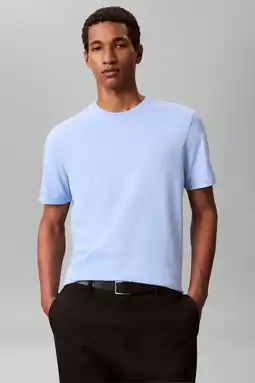 Wehkamp Calvin Klein regular T-shirt lichtblauw aanbieding