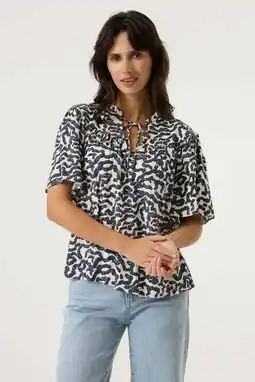 Wehkamp Garcia blousetop blauw aanbieding