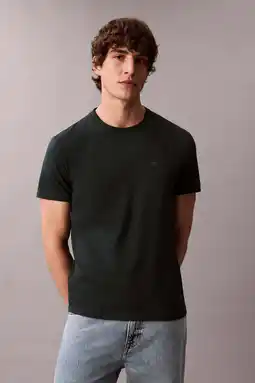 Wehkamp Calvin Klein slim T-shirt donkergroen aanbieding