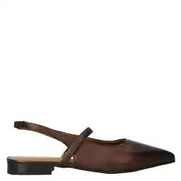 Wehkamp Copenhagen Shoes suède slingback loafers donkerbruin metallic aanbieding