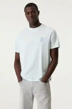 Wehkamp Garcia relaxed T-shirt met logo - lichtblauw aanbieding
