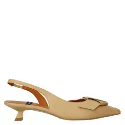 Wehkamp Angel Alarcon leren slingback pumps geel aanbieding