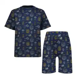 Wehkamp Vingino shortama met all over print donkerblauw aanbieding