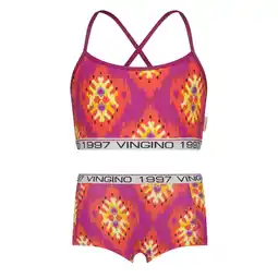 Wehkamp Vingino bh top + short roze/rood/geel aanbieding