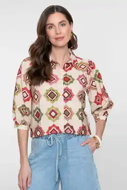 Wehkamp Geisha blouse met print - rood aanbieding