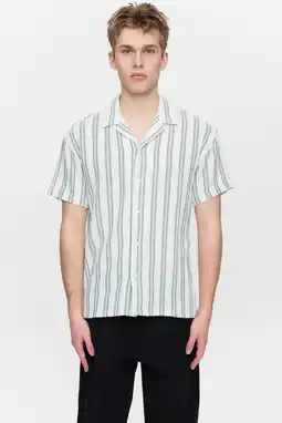 Wehkamp Anerkjendt regular gestreept casual overhemd beige aanbieding