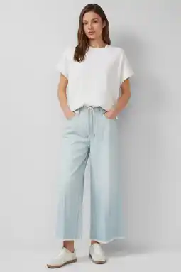 Wehkamp s.Oliver highwaist wide leg jeans light blue denim aanbieding