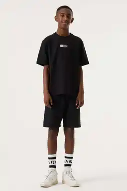 Wehkamp Garcia relaxed regularwaist sweatshort zwart aanbieding