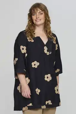 Wehkamp STUDIO gebloemde tuniek zwart aanbieding