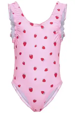 Wehkamp KIDS ONLY MINI badpak met ruches roze/rood aanbieding