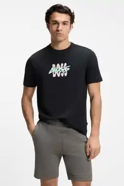 Wehkamp BOSS regular T-shirt zwart aanbieding