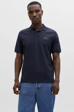 Wehkamp JACK & JONES regular polo met textuur donkerblauw aanbieding