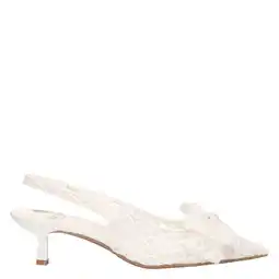 Wehkamp La Strada slingback pumps met strik ecru aanbieding