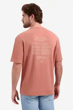 Wehkamp No Excess relaxed T-shirt met backprint koraalrood aanbieding