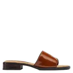Wehkamp Unisa Handy_26 leren slippers cognac aanbieding