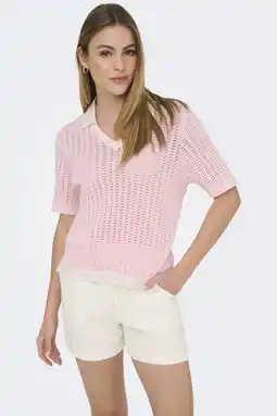 Wehkamp ONLY top gebreid lichtroze aanbieding