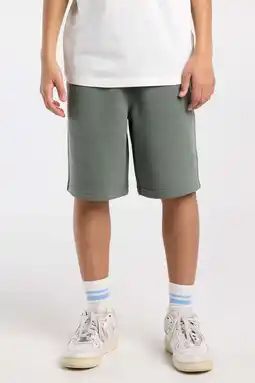 Wehkamp America Today sweatshort grijsgroen aanbieding