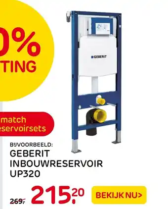 Praxis Geberit inbouwreservoir UP320 aanbieding