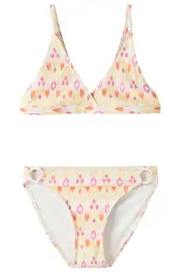 Wehkamp NAME IT KIDS triangel bikini oranje/roze/wit aanbieding