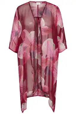 Wehkamp ONLY CARMAKOMA gebloemde regular blazer roze aanbieding