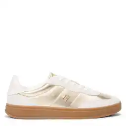 Wehkamp Tommy Hilfiger leren sneakers goud aanbieding