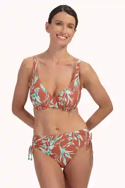 Wehkamp Cyell high waist bikinibroekje lichtbruin/mintgroen aanbieding