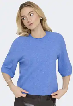 Wehkamp ONLY trui blauw gebreid aanbieding
