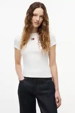 Wehkamp Tommy Jeans T-shirt ecru aanbieding