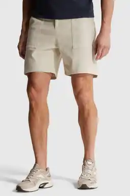 Wehkamp Cast Iron relaxed casual short met linnen beige aanbieding