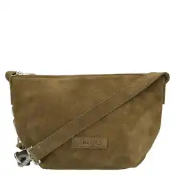 Wehkamp Shabbies Amsterdam suede crossbody tas Esra bruin aanbieding