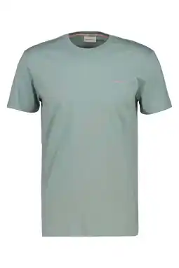 Wehkamp GANT regular T-shirt grijsgroen aanbieding