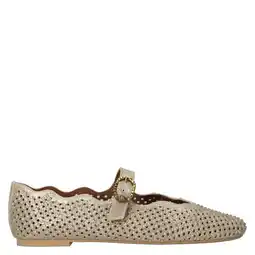 Wehkamp Kurt Geiger Wavy Mayfair Ballet leren ballerina's met strass goud aanbieding