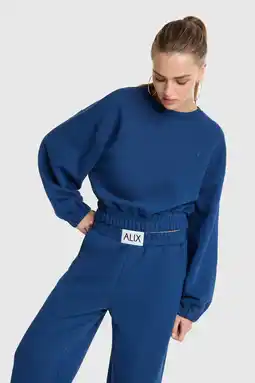 Wehkamp Alix the Label sweater met backprint marineblauw aanbieding