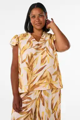 Wehkamp Zizzi blousetop geel aanbieding