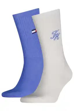 Wehkamp Tommy Hilfiger sokken - wit/blauw (set van 2) aanbieding