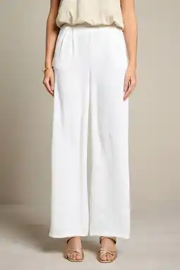 Wehkamp LOLALIZA high waist straight fit broek met plooien - wit aanbieding