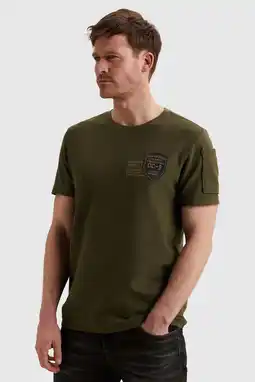 Wehkamp PME Legend regular T-shirt gebreid donkergroen aanbieding